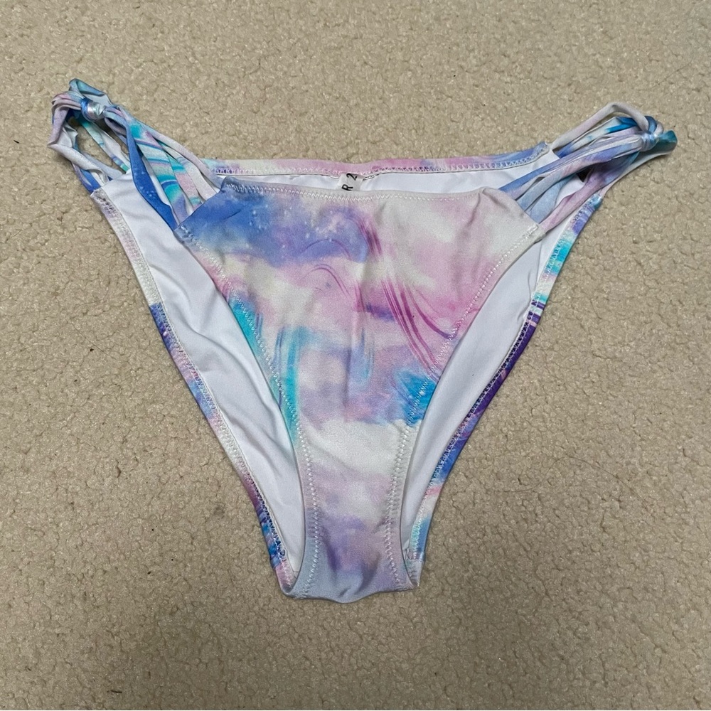 Forever 21 Galaxy Blue Purple White Bikini Bottom